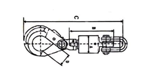 油田旋轉鉤尺寸圖